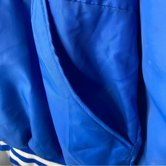 Vintage Union Made Athletics Blue 1/2 Snap Button Pullover Hoodie Jacket USA XL - Picture 6 of 9